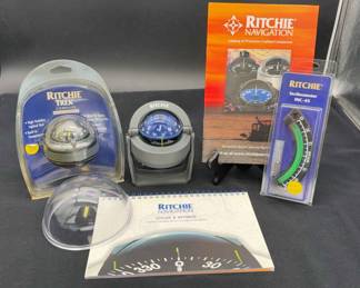 NEW RITCHIE Two Lighted Dial Compasses * Inclinometer * Clear Protective Cover