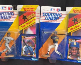 Packaged Starting Lineup Ken Griffey Jr Figurine, Card Set 1992 Seattle Mariners Baseball