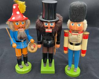 3~ Vintage 11” Tall Nutcrackers * ERZGEBIRGE Made in German Democratic Republic
