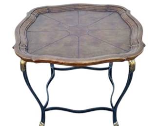 Leather Top Side Table * Ballard Design