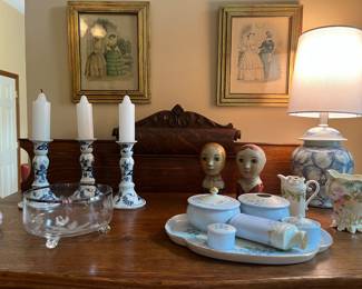 Antique dresser set