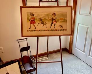 Antique art stand
