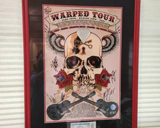 Warped Tour Framed Signed Poster