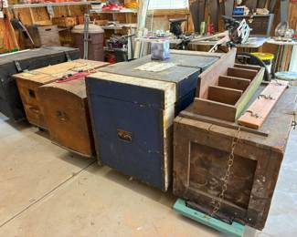 Antique steamer trunks