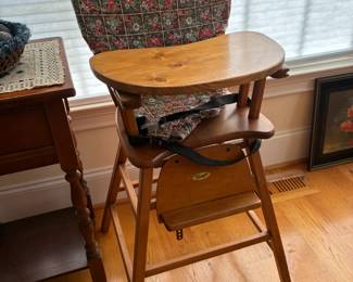 Wooden high chair in great condition