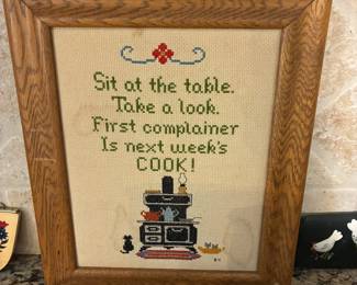 Framed cross stitch/ needlework