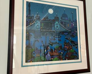 Edward Sokol "London at Dusk" signed and numbered print