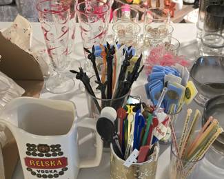 VINTAGE SWIZZLE STICK COLLECTIONS. PLAYBOY CLUB, LAS VEGAS, ETC