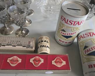 VINTAGE FALSTAFF BEER BANKS. FLICKER MATCHES