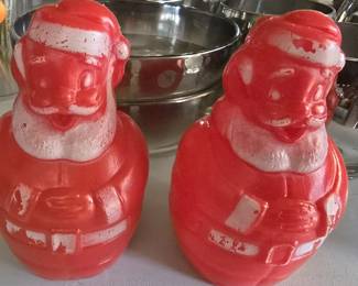 VINTAGE SANTA CLAUS CANDY CONTAINERS