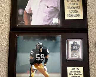 AAE022 - Set Of 2 Pittsburgh Steelers Plaques (Noll and Ham)