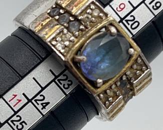 AAE113-Sterling Silver Sapphire Ring