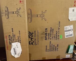 AAE010 RAM Game Room 42" Round Pub Table - Chestnut