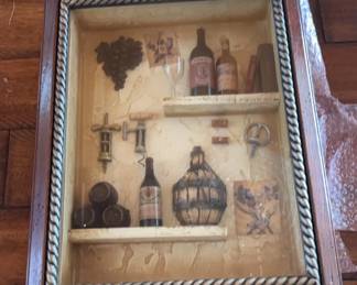 AAE053-Wine Shadow Box Art