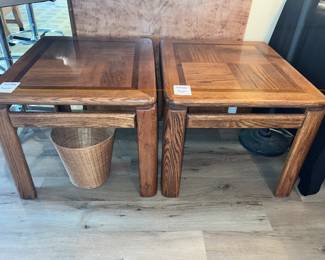 PARQUET OAK END TABLES.....