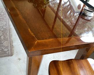 HUGE SOLID WOOD DINING TABLE