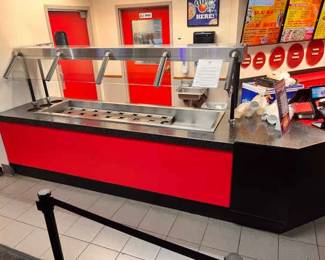 CCS159 - Red Salad Bar and Corner Piece