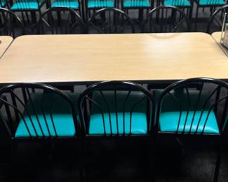 CCS071 Wood Laminate Table + 6 Chairs