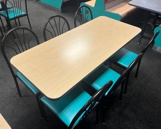CCS066 Wood Laminate Table + 6 Chairs