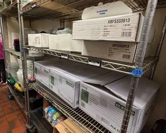 CCS003 Two Adjustable Four Shelf Metal Racks with Wheels