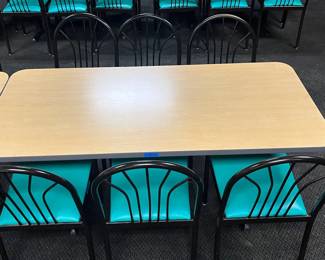 CCS075 Wood Laminate Table + 6 Chairs
