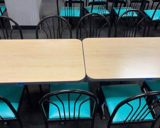 CCS077 - Eight chairs and two small tables