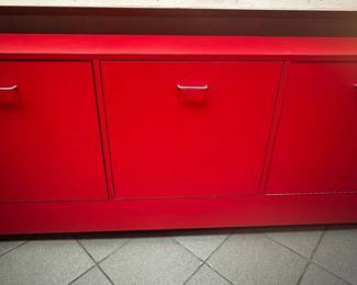 CCS156 - Red Foldout 3 Drawer Cabinet