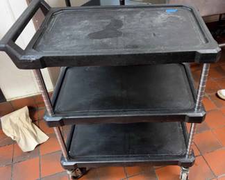 CCS015 Three Shelf Metal Push Cart