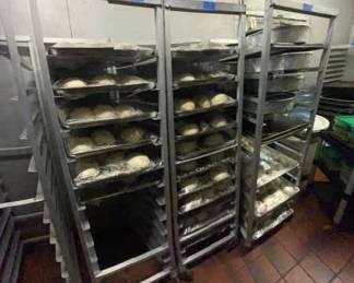 CCS070 3 Metal Rolling Carts And Trays