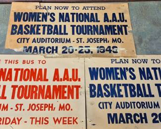 Vintage St. Joseph, MO cardboard advertising.