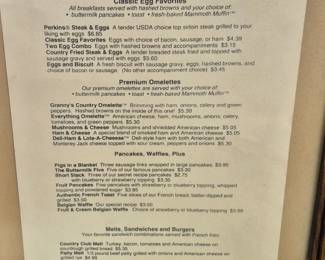 1993 Perkin's Flood Menu