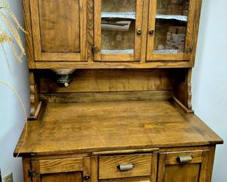 Antique oak kitchen cupboard-excellent condition!!