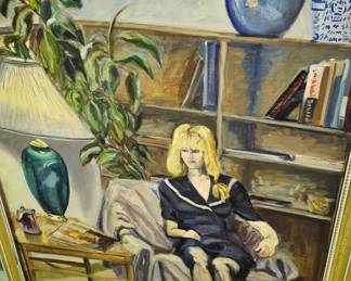 Local artist Myrma  "Pud" Ransdell framed oil