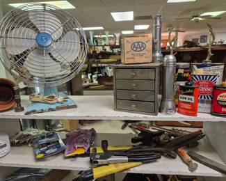 2 tables of tools and related items 