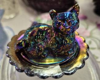 Many "Cat on the Nest" trinket boxes and salts. Mosser 2 pcs. salt