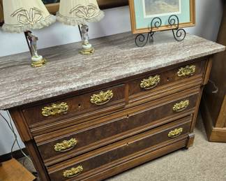 Antique marble top dresser