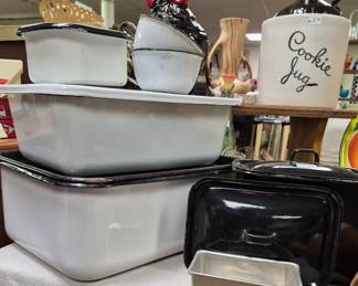MCM granite and enamelware