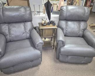 Much, much furniture. Modern and antique . La-Z-Boy Leather/Vinyl Match recliners, La-Z-Boy's #1 selling recliners, both like new!! Back, seat, arm rests and foot rest are leather, back and sides are vinyl. 