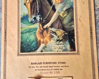 1923 "Bargain Furniture Store" calendar