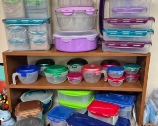 Smaller plastic food savers and storage containers