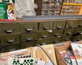 Vintage Metal Tool Storage Chest