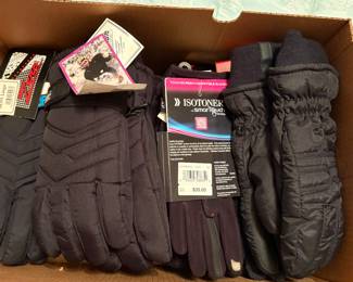 Many Boxes of New Winter Gloves