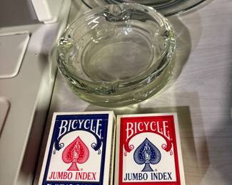 Vintage Ashtrays & Deck of Cards
