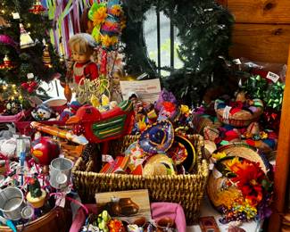 FIESTA DECORATIONS AND MISC ORNAMENTS