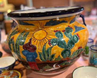 HAND PAINTED TALAVERA PLANTER X-LARGE