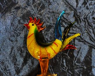 MURANO BLOWN GLASS ROOSTER