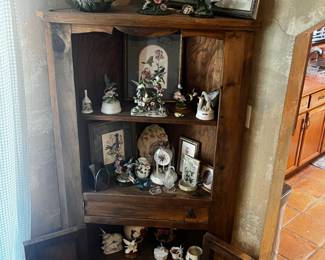 CORNER CABINET WITH HUMMINGBIRD COLLECTION