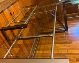 Nice corner glass top desk