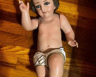 BABY JESUS WITH GLASS EYES