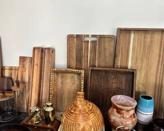 Tons of Cutting Boards, Charcuterie Boards, Wooden Boxes, Vases